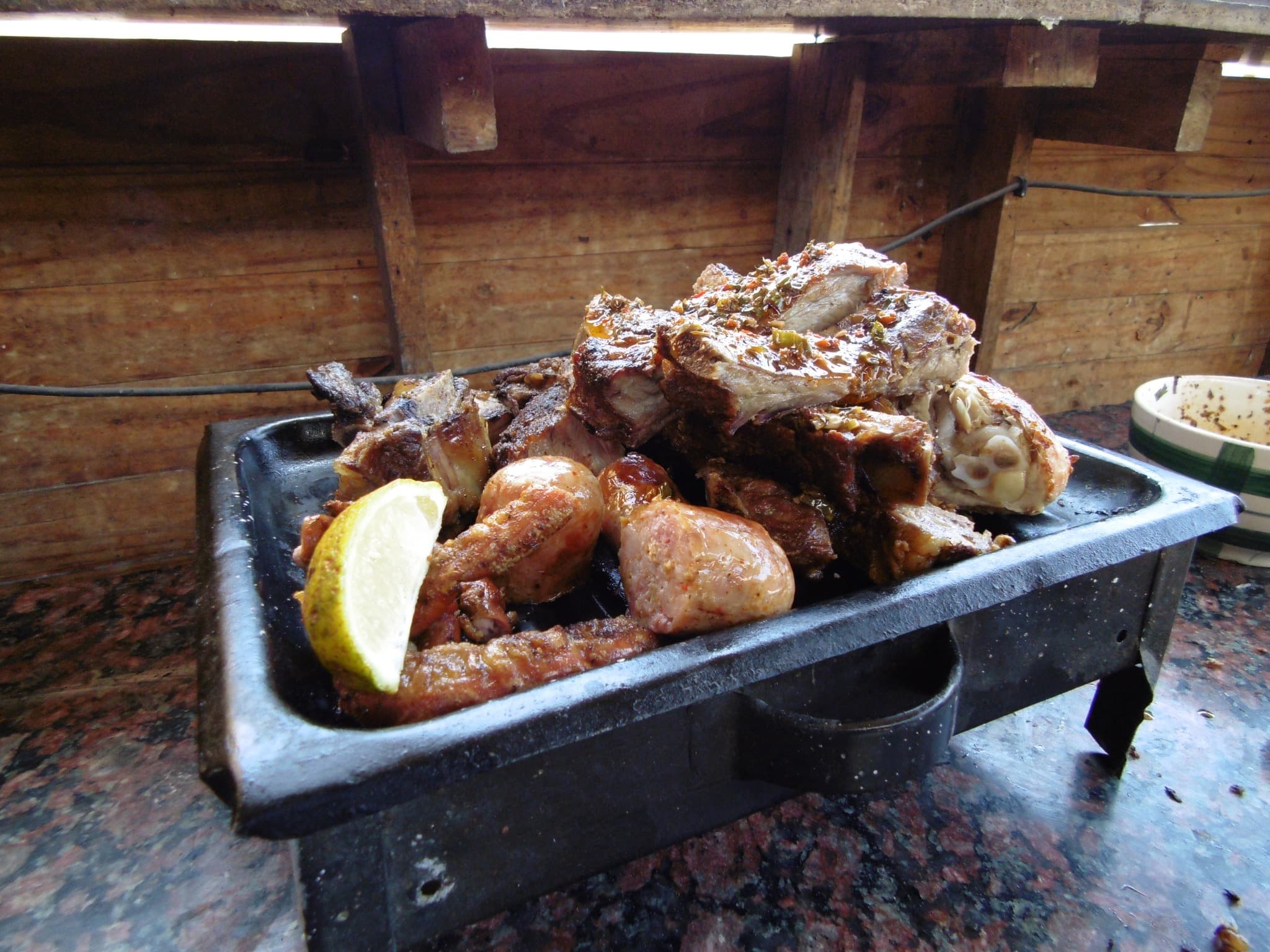 Parrilla al fuego
